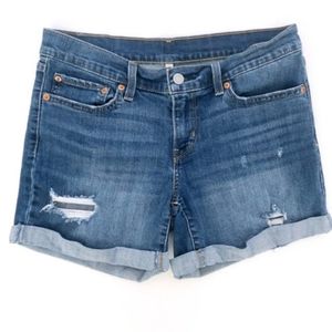 Levi's Mid Rise Cuffed Shorts